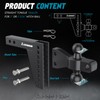 CROSSHIP Adjustable Trailer Hitch - Fits 2'' Receiver, 6'' Drop/Rise