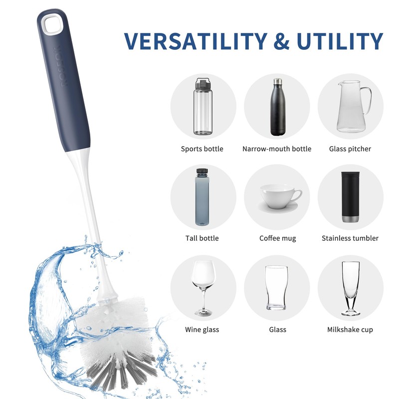ROSEOK Long Handle Water Bottle Brush,Flexible Bottle Brush for Cleaning