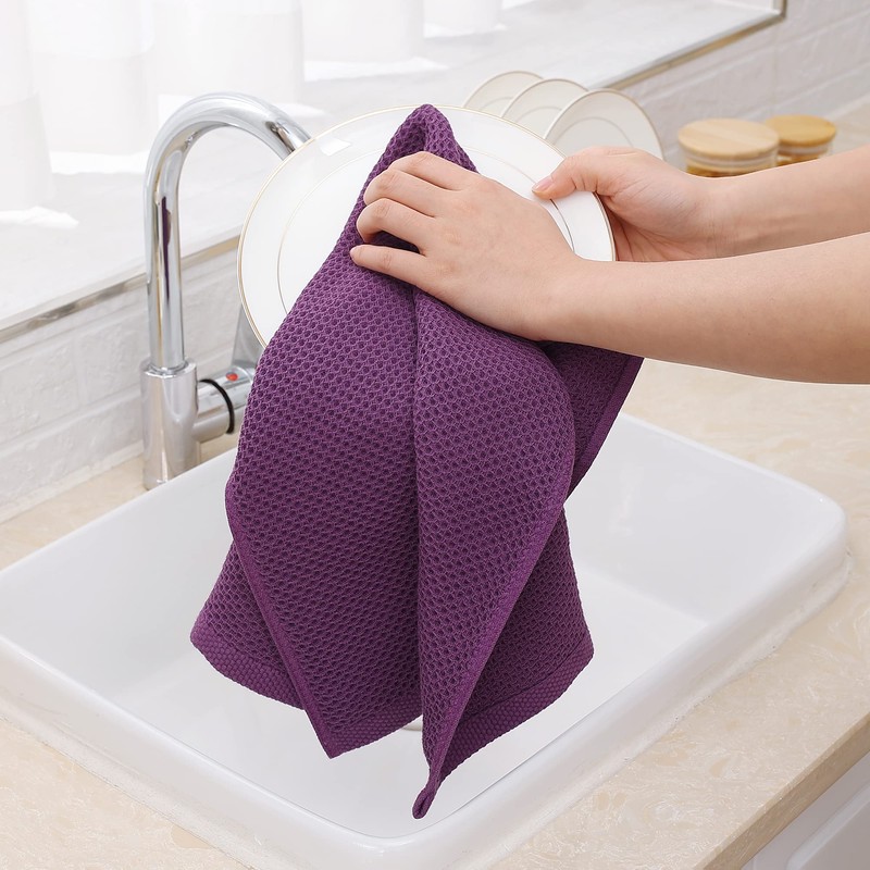 Homaxy Homaxy 100% Cotton Waffle Weave Kitchen Dish Towels, Ultra
