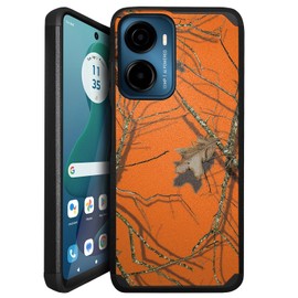 CasesonDeck Orange Case Compatible with AT&T Propel 2 5G / Cricket Magic 2 5G 2024 Case [Dual Tactical] Heavy Duty Case with Double Layer Protection and Design (Orange Hunters Camo)