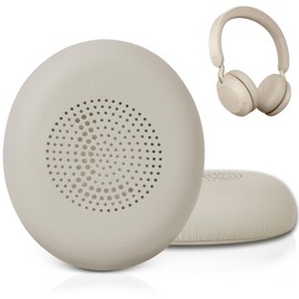 Ear Pads for Jabra Elite 45h - Replacement Ear Cushions for Evolve2 65 40 MS UC USB On-Ear Wireless Headphones - Protein Leather Memory Foam (Gold Beige)