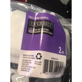 Everbilt Face Frame Socket Set for Everbilt D806 and 94X Drawer Slides~2 Pack