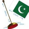 Pakistan Desk Small Flag Set,5×8 Inch Pakistani Mini Desktop table