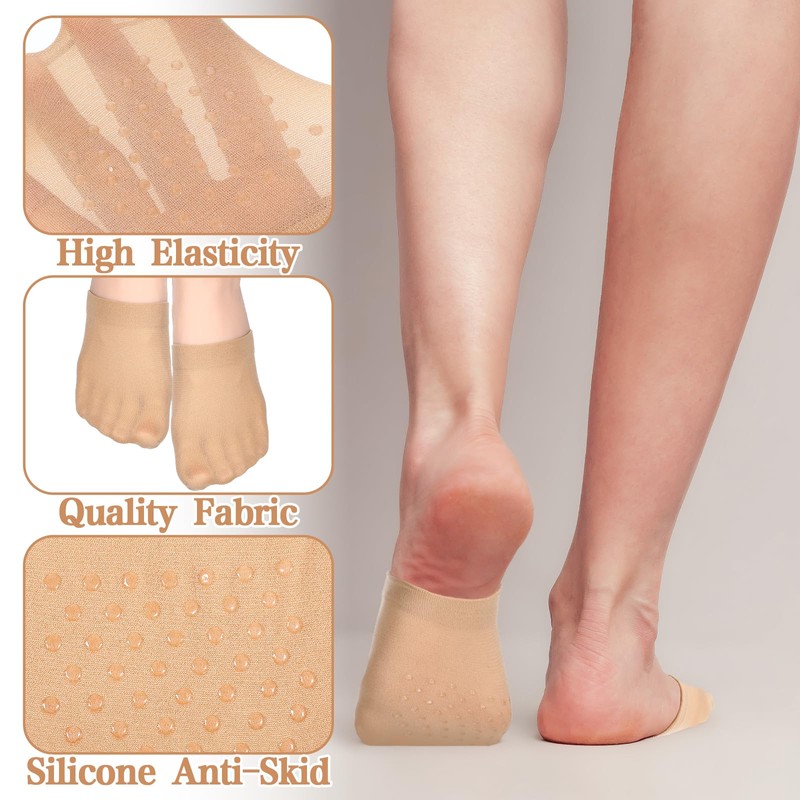 8 Pairs Toes Sock for Backless Mules Polyester Mule Socks