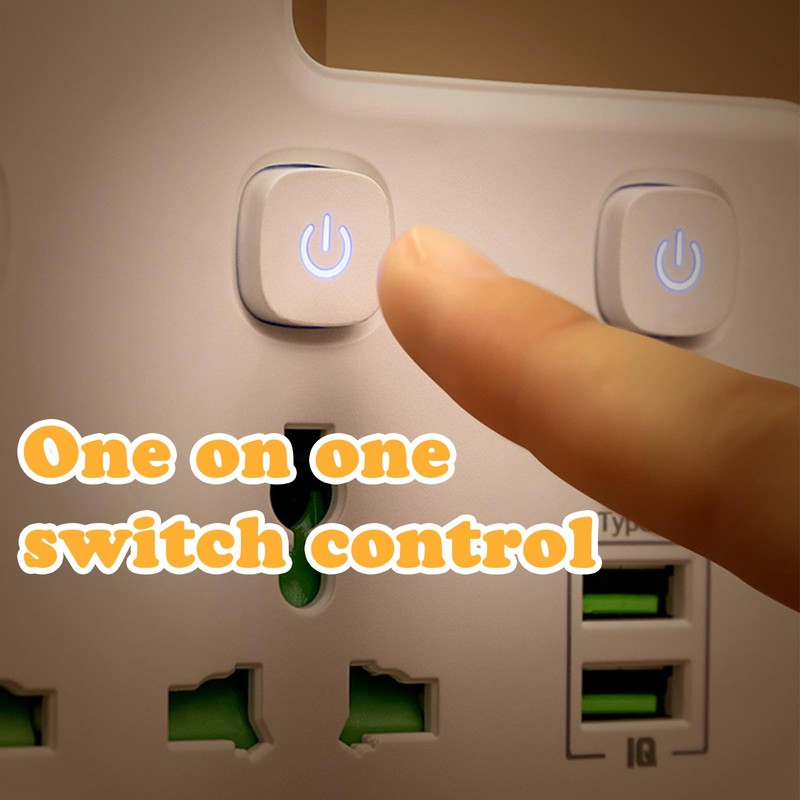 Plug Extension Socket, Double Socket with USB, Plug Adaptor, Plug