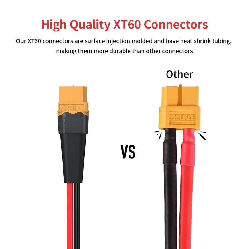 ELFCULB 10AWG XT60 to SAE Connector Extension Cable with SAE