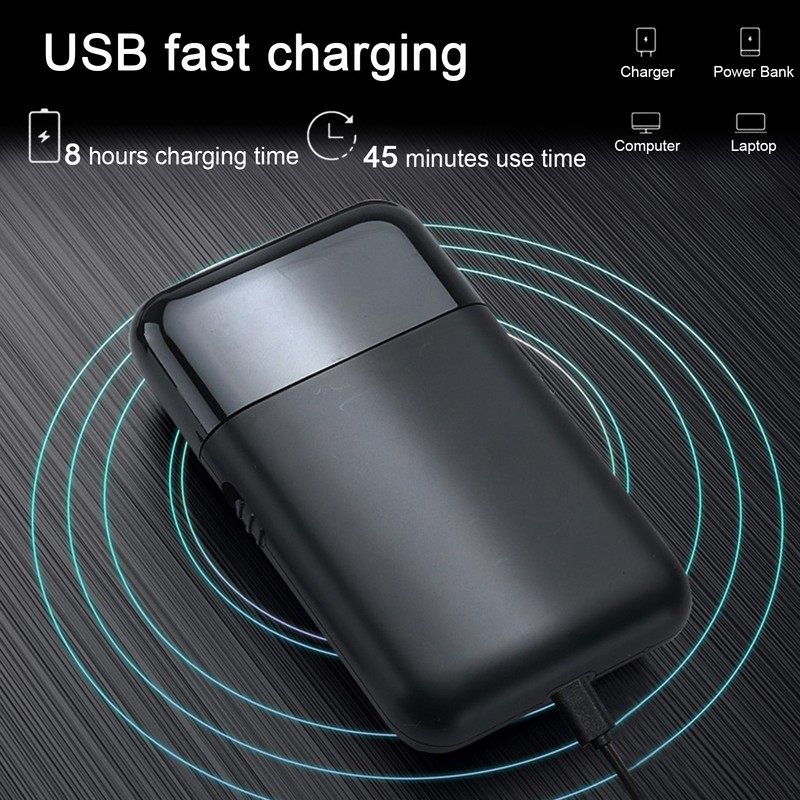 USB Charging Electric Razor Travel Portable Men Foil Shaver Beard