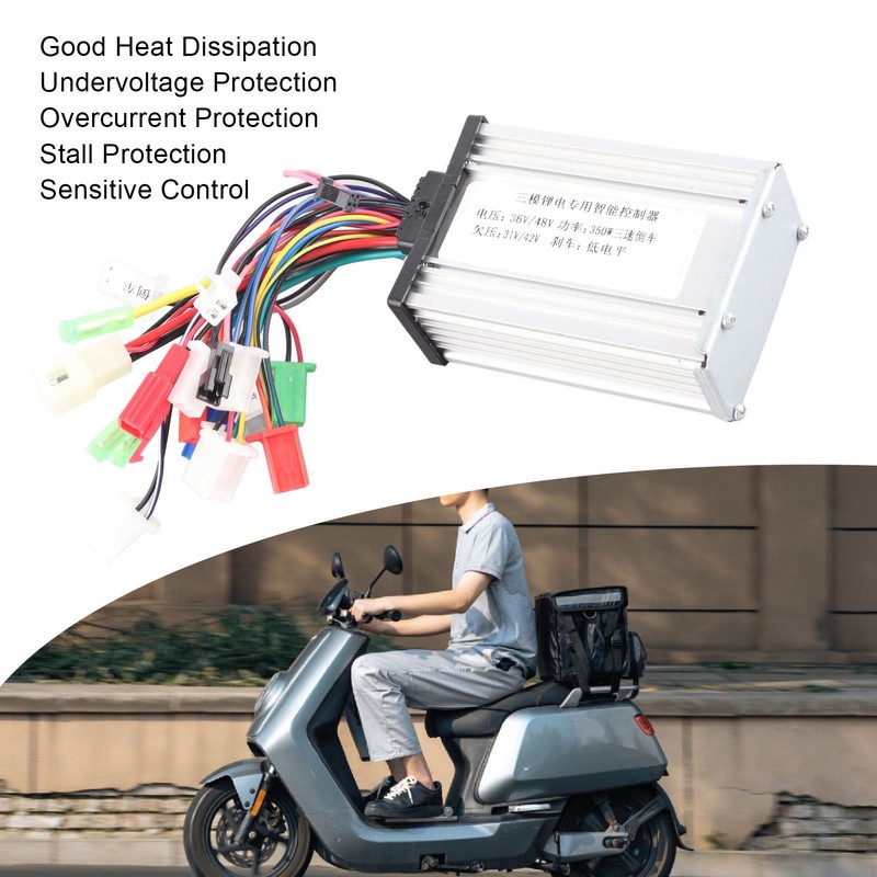 36V 48V 350W Electric Bike Brushless Motor Controller 3 Speed