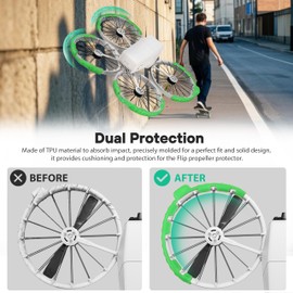 Propeller Guard for Dji Flip Drone Accessories，Prop Frames Collision Protection Ring for Dji Flip(Fluorescent Green）