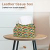2 Pack Tissue Box Cover Holder, Octopus Dolphins Rectangle Leather