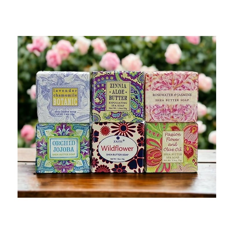 Greenwich Bay Trading Company Set Regalo Jabón Manteca Karité Flores