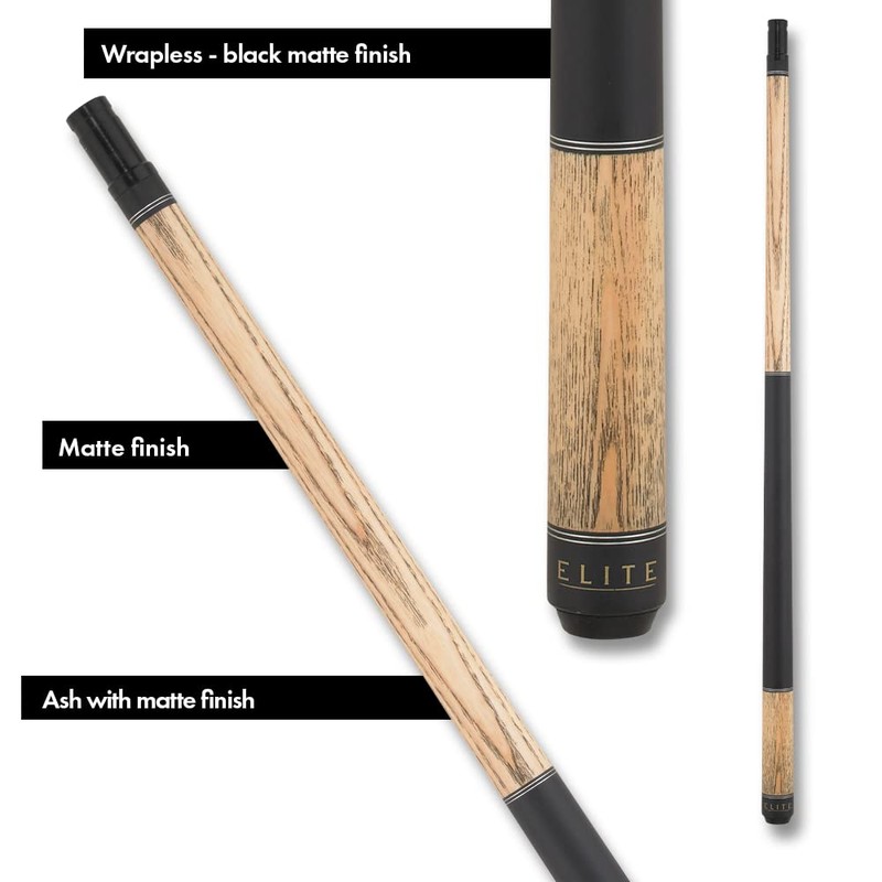 Elite EP40 Matte Finish Pool Cue - Ash with Matte