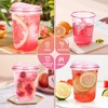KesaPlan 50 Pack 16 oz Pink Round Bottom Plastic Party