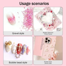 450g Irregular Crushed Diamonds Nail Rhinestones Yellow Crystal Gravel Stones Nail Gems Charms Mini Rhinestones for Nails 3D Nail Charms for Nail Art Supplies Nail Decoration 2-4mm