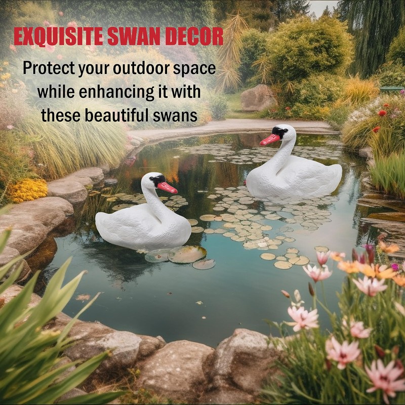 Galashield Swan Decoys for Geese | Floating Swan Decoy for