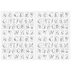 Kioiner 104 Pcs Water Soluble Embroidery Stabilizers, 4 Set A-Z