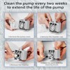 Ultra-Quiet Replacement Pump for Stainless Steel Cat Water Fountains -