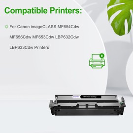 067H 067 Toner Cartridge MF656Cdw Compatible Replacement Black for Canon imageCLASS MF656Cdw LBP632Cdw MF653Cdw LBP633Cdw MF654Cdw Printer High Yield CRG-067 CRG067 Ink 1 Pack Black