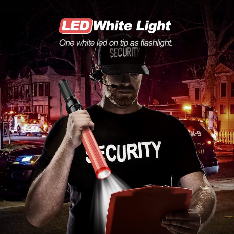 RoadHero 6 Pack Traffic Wands, 16 Inch Led Traffic Control