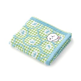 Chiikawa 41-1072130 Pochette Face Towel, Green, Gauze Pile, Cute, Approx. 13.4 x 31.5 inches (34 x 80 cm)