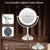 Professional 8.5" Large Lighted Makeup Mirror with Brighter Lights, 1X/10X