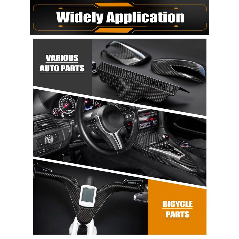 Kalolary Carbon Fiber Board, 3K Real Carbon Fiber Sheets, 0.5mm-5mm