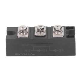 Diode Bridge Rectifier Module, 200A / 250A 1600V High Power 3 Terminals Current Conversion Module, Photovoltaic Anti Reflection Common Cathode Module Rectifier Diode (MDK 200A