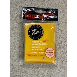 Ultra Pro Standard Pro-Matte Non-Glare Card Sleeves Yellow 50ct New