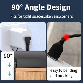 MISYNLON 90Degree Short USB Extension Cable 4inch,Up Angle USB 2.0 Male to Female Flexible Flat Cord Support Charging and Data Transfer,for Car, Laptop,Printer,Scanner,Keyboard,Mouse (Down Angle 10cm)