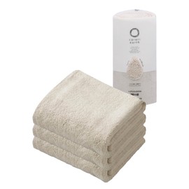 CBJAPAN Carari Earth Hair Drying Towel, 4x Water Absorbency Microfiber, Beige, Set of 3, Quick Dry (Absorbs Water in Fiber Gaps), Marshmallow Texture, Fluffy, 15.7 x 39.4 inches (40 x 100 cm)
