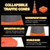PATIKIL 35.5" 2 Pack Collapsible Traffic Cones, Orange Safety Cones
