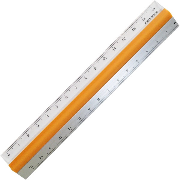 Belongings ruler can not slip Pitatto ruler 15cm orange