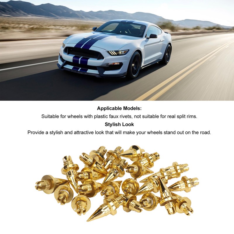 25Pcs Wheel Rim Rivet Nut Stylish Look Easy Installation Spike