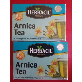 HERBACIL 2 PACK OF HERBACIL ALL NATURAL ARNICA TEA/ 25 BAGS