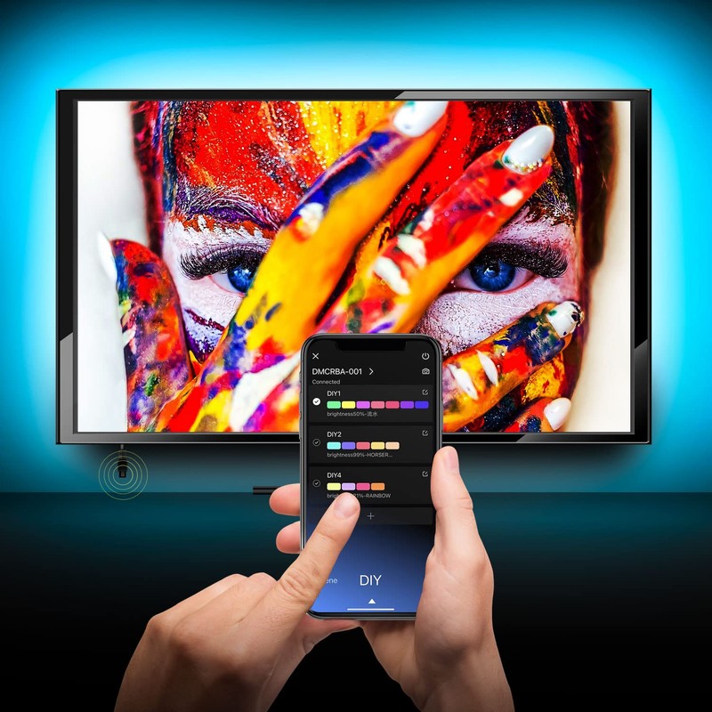 Mexllex LED TV Backlights for 43''-55'' TV with Remote App