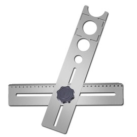 GEZICHTA Ceramic Tile Hole Locator,Portable Stainless Steel Universal Marble Punching Tool Measuring Range 300mm,Hole Size: 25mm, 40mm, 45mm, 55mm