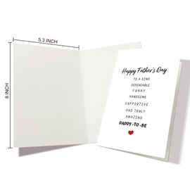Nchigedy Heartfelt Father's Day Card for Daddy To Be, Thoughtful First Fathers Day Card from Wife Girlfriend, Happy Father's Day Card for New Dad