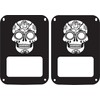 JeepTails Sugar Skull Tail lamp Light Covers (Halogen) Compatible with