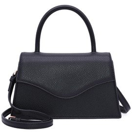 Milisente Clutch Women's Faux Patent Leather Evening Bag for Wedding Small Clutches Handbag with Shoulder Chain, 338-2 Black
