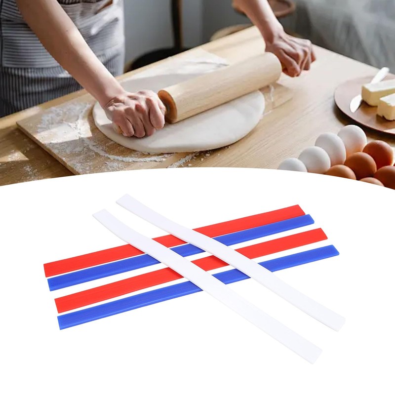 Chazcool Silicone Rolling Strip, 6 Pcs Silicone Rolling Pin Guides