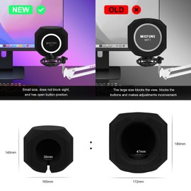 Micfuns NF1 Microphone Windscreen Wind Protection Pop Filter Acoustic Filter for 4.5 cm - 6.0 cm Recording Studio Microphones Sound Absorbing Foam (Black)