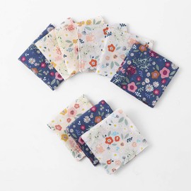 HOULIFE Floral Pattern Handkerchiefs Ladies 100% 60S Cotton Colorful Flower Print Hankies for Womens Girls Students, 6/12 Pieces, 34x34cm