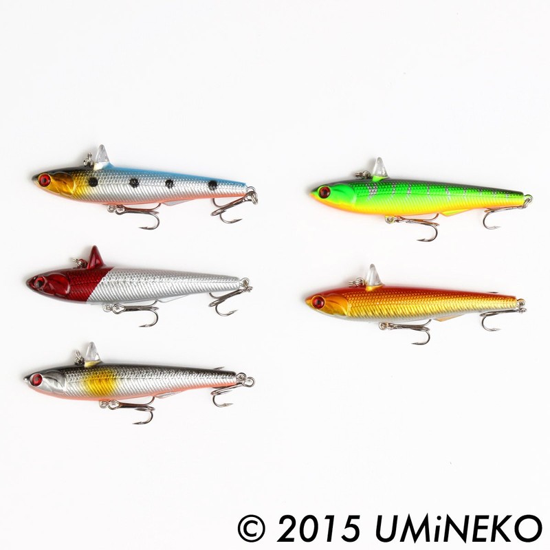 UMINEKO Gulf Seabass Rolling Action Sinking Jig Bait Minnow Set