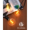 GLUROO 200FT(100FT*2PC) Outdoor String Lights, G40 LED Patio Lights with