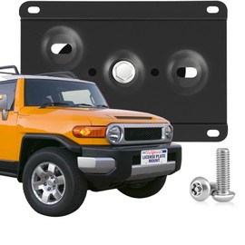 Heavy Duty Front License Plate Frame Compatible with Toyota FJ Cruiser 2007-2014, No Drill Grille Mount, Anti-Theft License Plate Holders Bracket, Rust-Proof, Rattle Proof Car Accessories