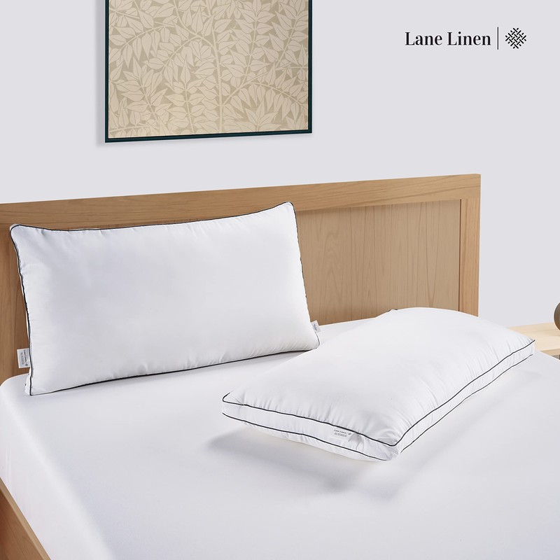 LANE LINEN Bed Pillows Standard Size Set of 2, Medium