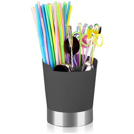 Weyying Bar Desktop Straw Holder, Straw Dispenser Plastic, Straw Dispenser for Counters, Plastic Straw Dispenser, Durable, Suitable for Storing Straws, Spoons, Mixers