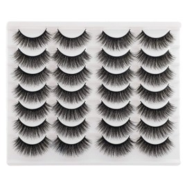 Newcally Lashes Fake Eyelashes Long Dramatic Thick Volume Faux Mink Eye Lashes 14 Pairs Pack