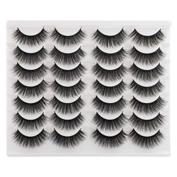 Newcally Lashes Fake Eyelashes Long Dramatic Thick Volume Faux Mink
