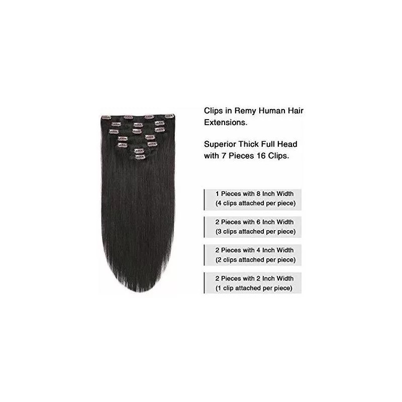 CM Extensión De Cabello Natural N1b Apagado Negro 40.6 Cm